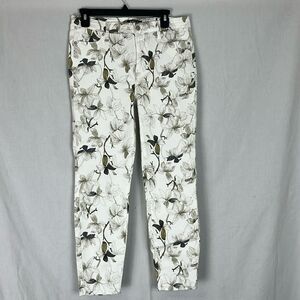 Buffalo David Britton White Floral Jeans